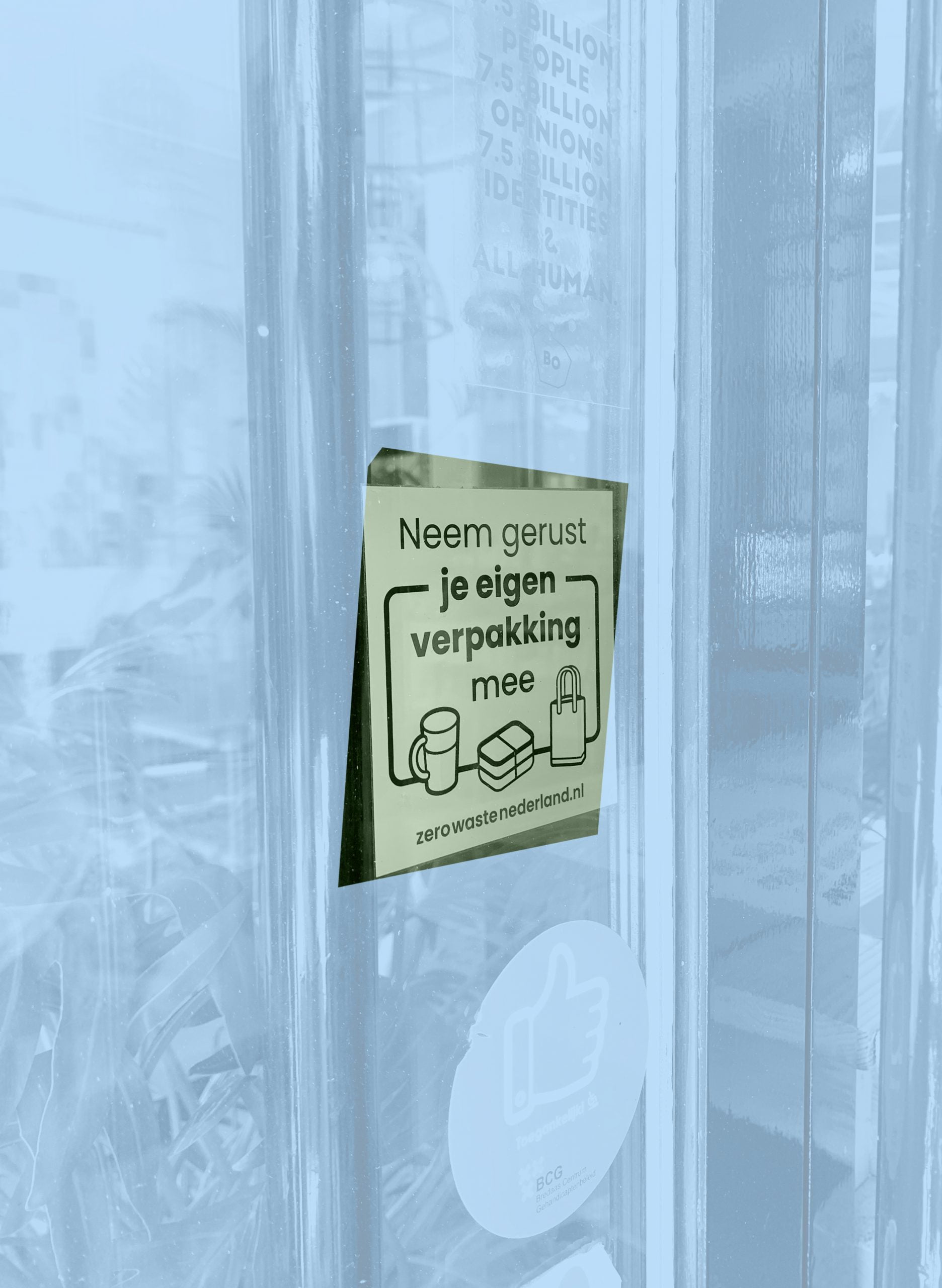Zero Waste Raamsticker Zero Waste Nederland